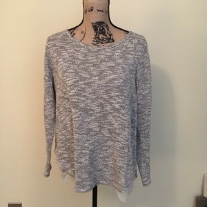 Lane Bryant sweater with lace accent on hem!